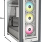 Gabinete Corsair (Cc-9011213-Ww) Icue 5000X Rgb Blanco Cristal Templado Med-Torre Sin Fuente