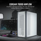 Gabinete Corsair (Cc-9011219-Ww) 7000D Airflow,Panel Frontal Acero,Blanco,Atx,Sin Fuente
