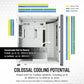 Gabinete Corsair (Cc-9011219-Ww) 7000D Airflow,Panel Frontal Acero,Blanco,Atx,Sin Fuente