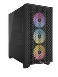 Gabinete Corsair (Cc-9011255-Ww) 3000D Rgb Airflow,Negro,Cristal Templado,Mid Torre,Sin Fuente