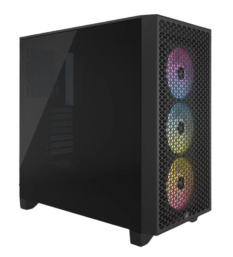 Gabinete Corsair (Cc-9011255-Ww) 3000D Rgb Airflow,Negro,Cristal Templado,Mid Torre,Sin Fuente
