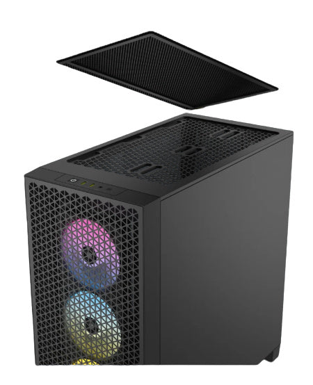 Gabinete Corsair (Cc-9011255-Ww) 3000D Rgb Airflow,Negro,Cristal Templado,Mid Torre,Sin Fuente