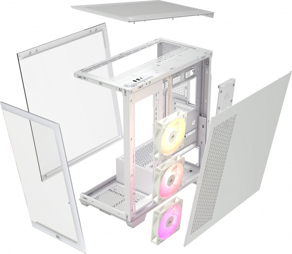 Gabinete Corsair (Cc-9011279-Ww) 3500X Argbnegrocristal Templadomed-Torresin Fuente