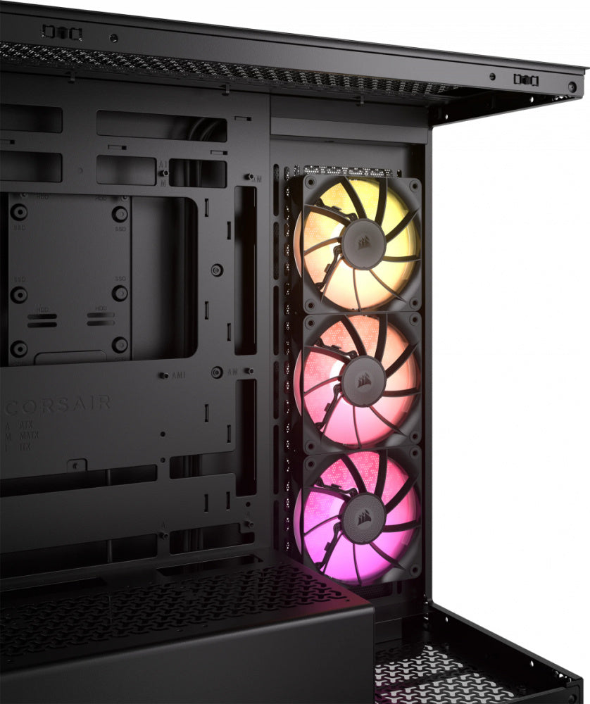 Gabinete Corsair (Cc-9011280-Ww) Icue Link 3500X Rgbnegrocristal Templadomed-Torresin Fuente