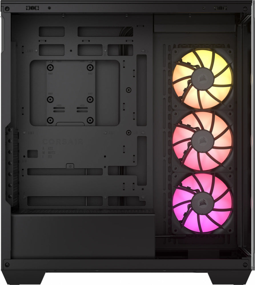 Gabinete Corsair (Cc-9011280-Ww) Icue Link 3500X Rgbnegrocristal Templadomed-Torresin Fuente
