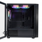 Gabinete Evotec (Ev-1018) Taipei Crist Temp,Micro-Atx,Mini Atx,2*Usb 2.0,Usb 3.0,Ssd 2.5,3*Fan Rgb,N