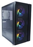 Gabinete Evotec (Ev-1021) Tokio Crist Temp,Atx,M-Atx,Mini Atx,2*Usb 2.0,Usb 3.0,Ssd 2.5,3*Fan Rgb,Ne