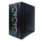Gabinete Evotec (Ev-1021) Tokio Crist Temp,Atx,M-Atx,Mini Atx,2*Usb 2.0,Usb 3.0,Ssd 2.5,3*Fan Rgb,Ne