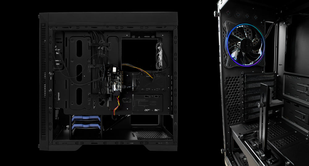Gabinete Game Factor Csg601 Con Ventana Rgb, Full-Tower, Atx/E-Atx/Micro-Atx/Mini-Itx, Usb 2.0/3.0, Sin Fuente, 1 Ventilador