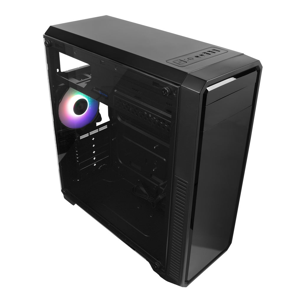 Gabinete Game Factor Csg300 Con Ventana Rgb, Full-Tower, E-Atx/Atx/Micro Atx/Mini-Itx, Usb 2.0/3.0, Sin Fuente, 1 Ventilador