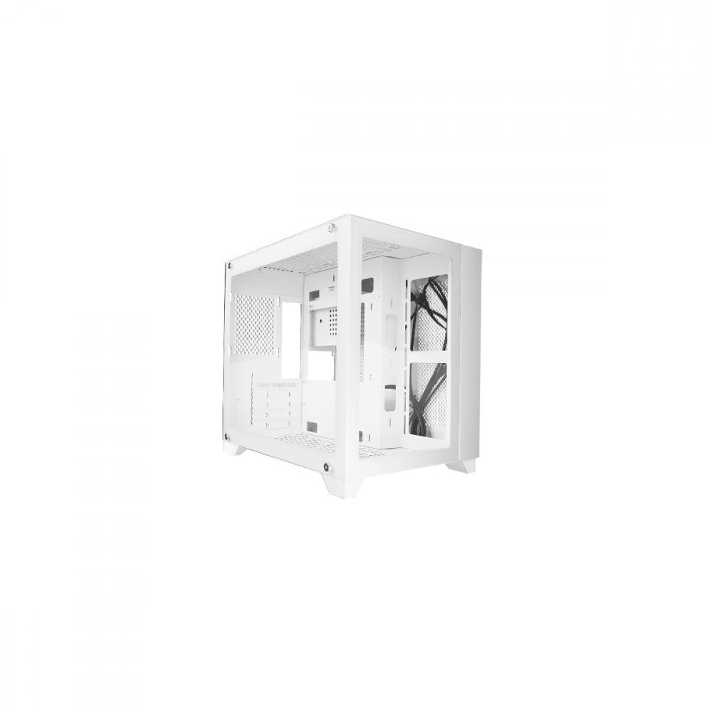 Gabinete Game Factor Matx Fishtank Doble Cristal Usb 3.0 S/Fte Blanco Csg570-Wh