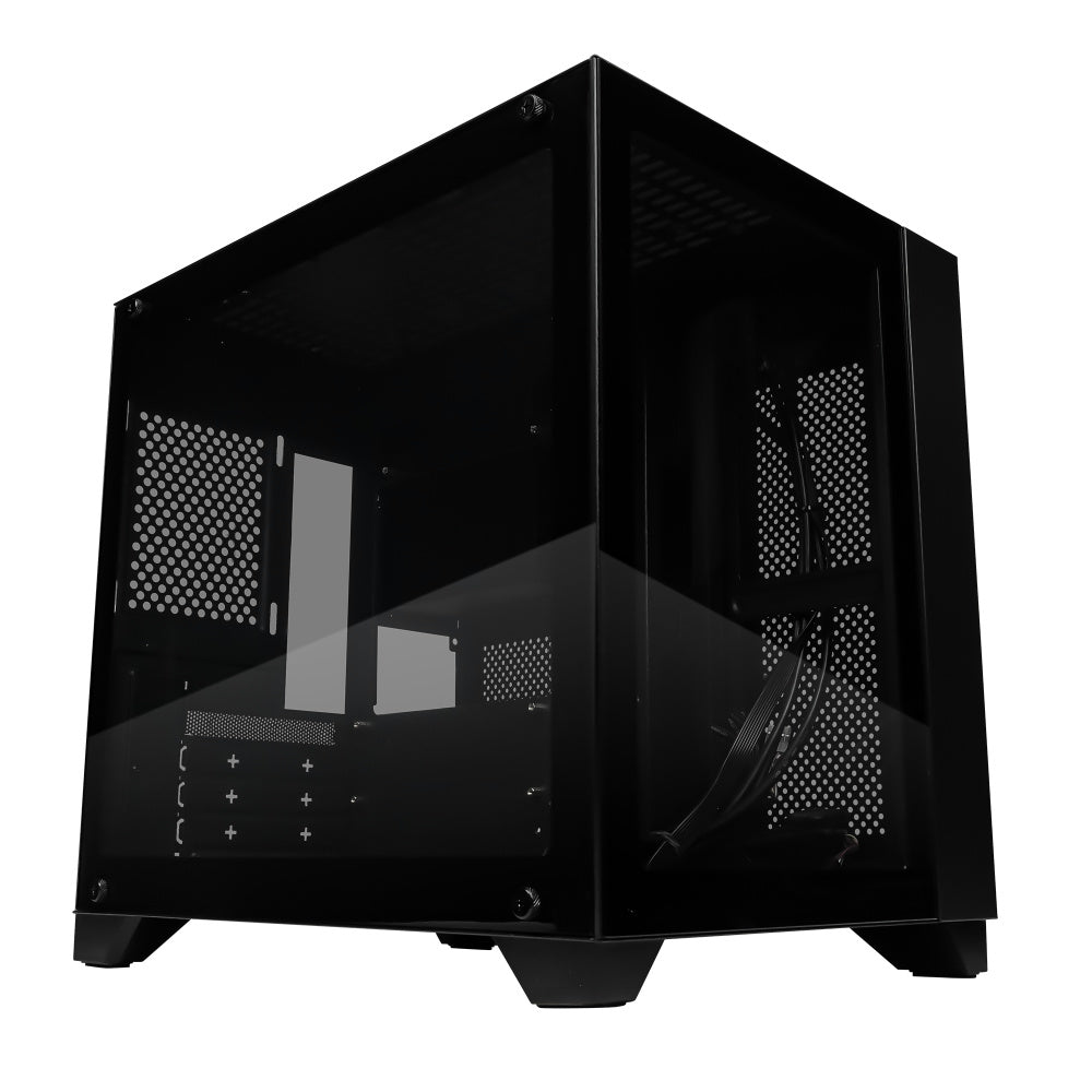Gabinete Game Factor Matx Fishtank Doble Cristal Usb 3.0 S/Fte Blanco Csg570-Wh