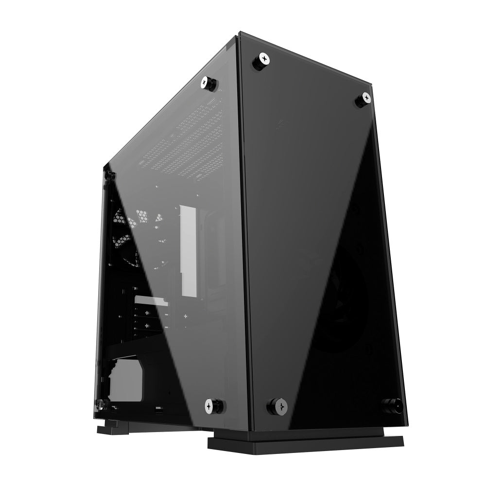 Gabinete Game Factor Csg550 Con Ventana, Micro-Tower, Micro Atx/Mini-Itx, Usb 3.0, Sin Fuente, 2 Ventiladores Instalados, Negro