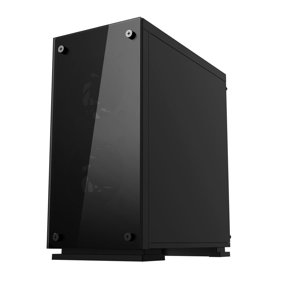 Gabinete Game Factor Csg550 Con Ventana, Micro-Tower, Micro Atx/Mini-Itx, Usb 3.0, Sin Fuente, 2 Ventiladores Instalados, Negro