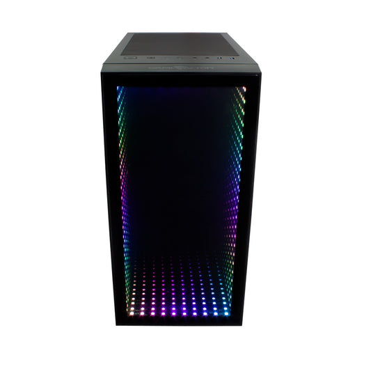Gabinete Game Factor Csg560 Con Ventana, Micro-Tower, Micro Atx/Mini-Itx, Usb 2.0/3.0, Sin Fuente, 1 Ventilador Rgb, Negro