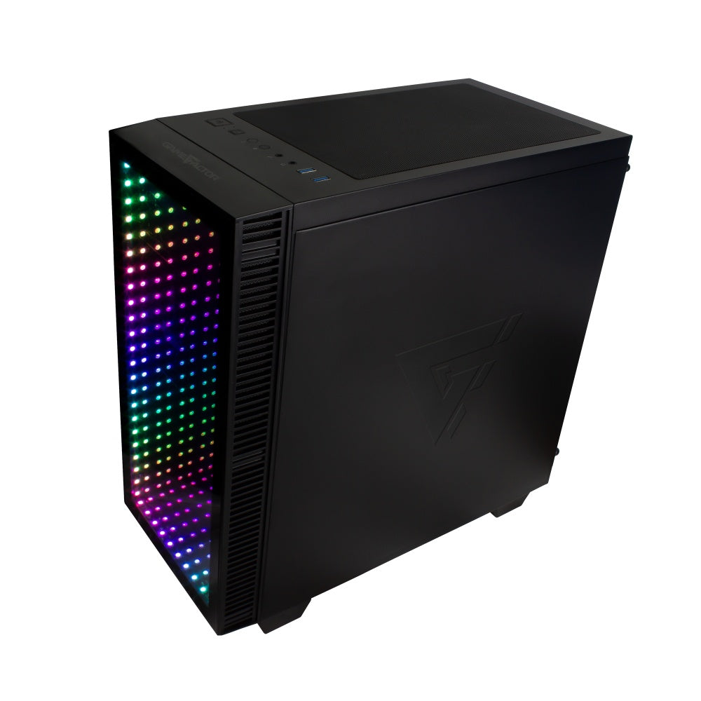 Gabinete Game Factor Csg560 Con Ventana, Micro-Tower, Micro Atx/Mini-Itx, Usb 2.0/3.0, Sin Fuente, 1 Ventilador Rgb, Negro