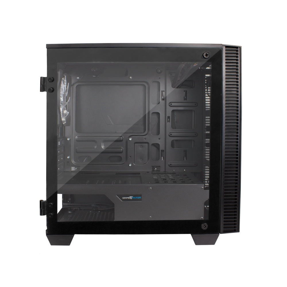 Gabinete Game Factor Csg560 Con Ventana, Micro-Tower, Micro Atx/Mini-Itx, Usb 2.0/3.0, Sin Fuente, 1 Ventilador Rgb, Negro