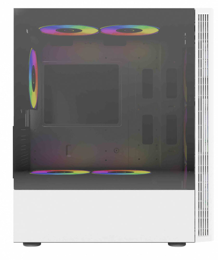 Gabinete Gamer Media Torre Dragonflyii Gm740 Atx Cristal/Malla Blanco