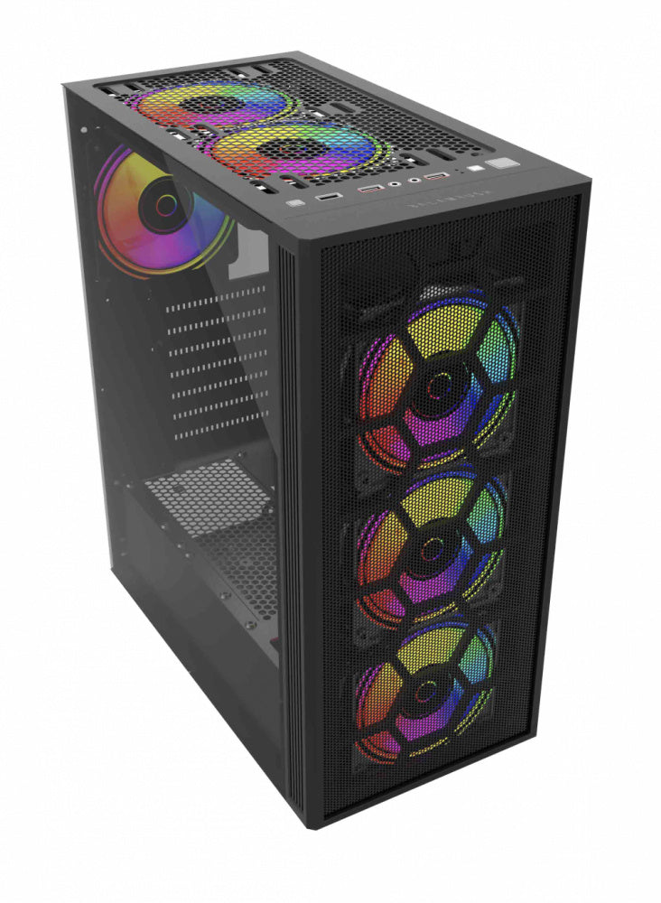 Gabinete Gamer Media Torre Dragonflyii Gm740 Atx Panel Cristal/ Negro (Br-935982)