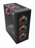 Gabinete Gamer Media Torre Dragonflyii Gm740 Atx Panel Cristal/ Negro (Br-935982)