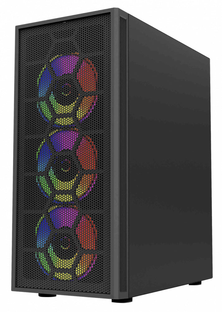 Gabinete Gamer Media Torre Dragonflyii Gm740 Atx Panel Cristal/ Negro (Br-935982)