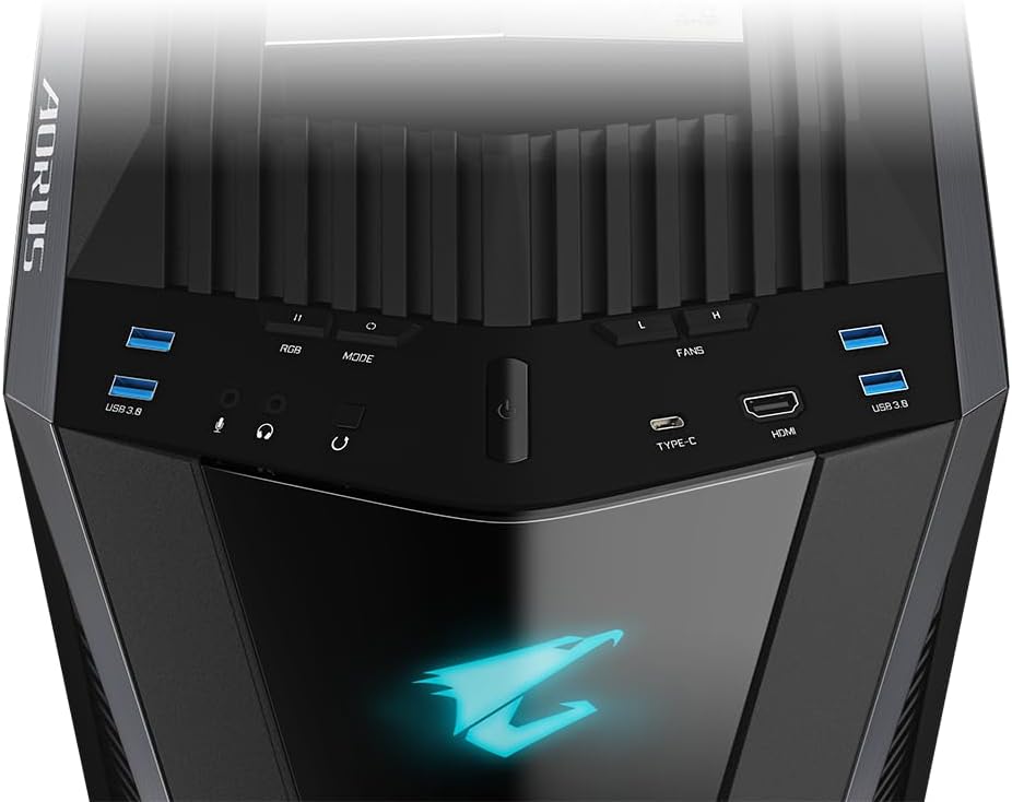 Gabinete Gigabyte (Gb-Ac700G) C700 Glass, Vidrio Templado, Rgb Fusion, Atx, Negro