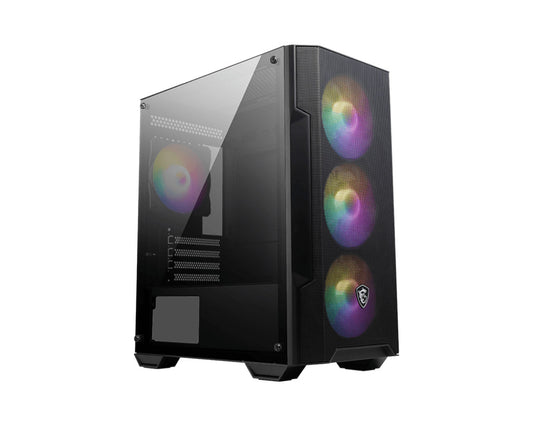 Gabinete Msi (Mag Forge M100A) Negro, Ventiladorauto Rgb, Filtro Magenetico, Micro Atx