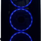 Gabinete Naceb (Na-0603) Player, Cristal,Usb 1/3.02/2.0 Full Atx, 3 Ventiladores Rgb, Sin Fuente.