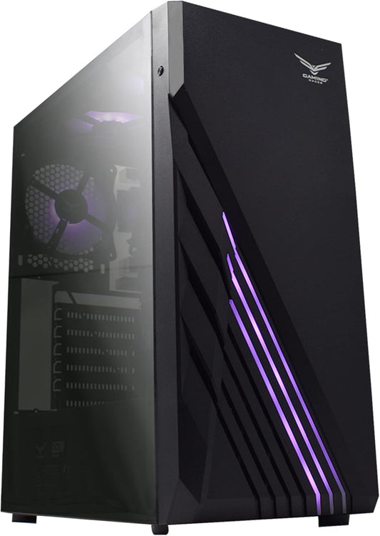 Gabinete Naceb (Na-0612) Zion Cristal 3 Ventiladores Rgb 1*Usb 3.0 2*Usb 2.0  Sin Fuente.
