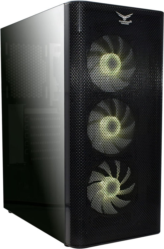 Gabinete Naceb (Na-0613) Zed Cristal 3 Ventiladores Rgb 1*Usb 3.0 2*Usb 2.0  Sin Fuente.