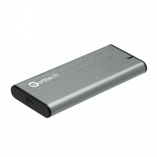 Gabinete P/Ssd 2.5 Getttech (Gce-M231-01) M.2 Usb3.1 - Usb C, Max. 2Tb, Aluminio.