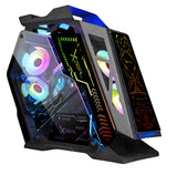 Gabinete Xzeal (Xzgairrgbb) Iro2 Micro Atx Paneles De Vidrio Y Metal 4*Ventilador Argb Negro