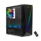 Gabinete Yeyian Gamer Ych-Lar7-01Bk Crescent Atx 3 Vent Argb Cris/Temp