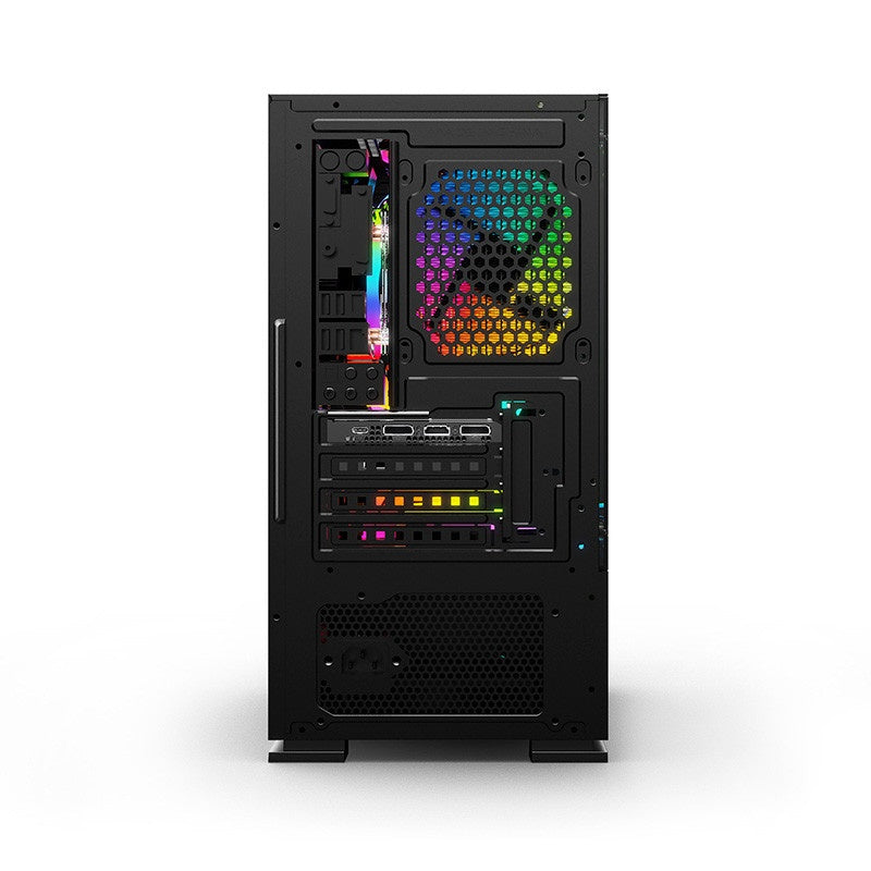 Gabinete Yeyian (Ych-041520) Haizen 2500,Micro Atx,3*Fan 120Mm Argb,Malla Frontal,Negro,Sin Fuente