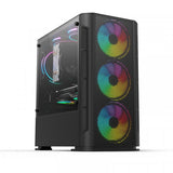 Gabinete Yeyian Ych-041520 Haizen 2500 Microatx 3Vent Argb/Mesh/Negro
