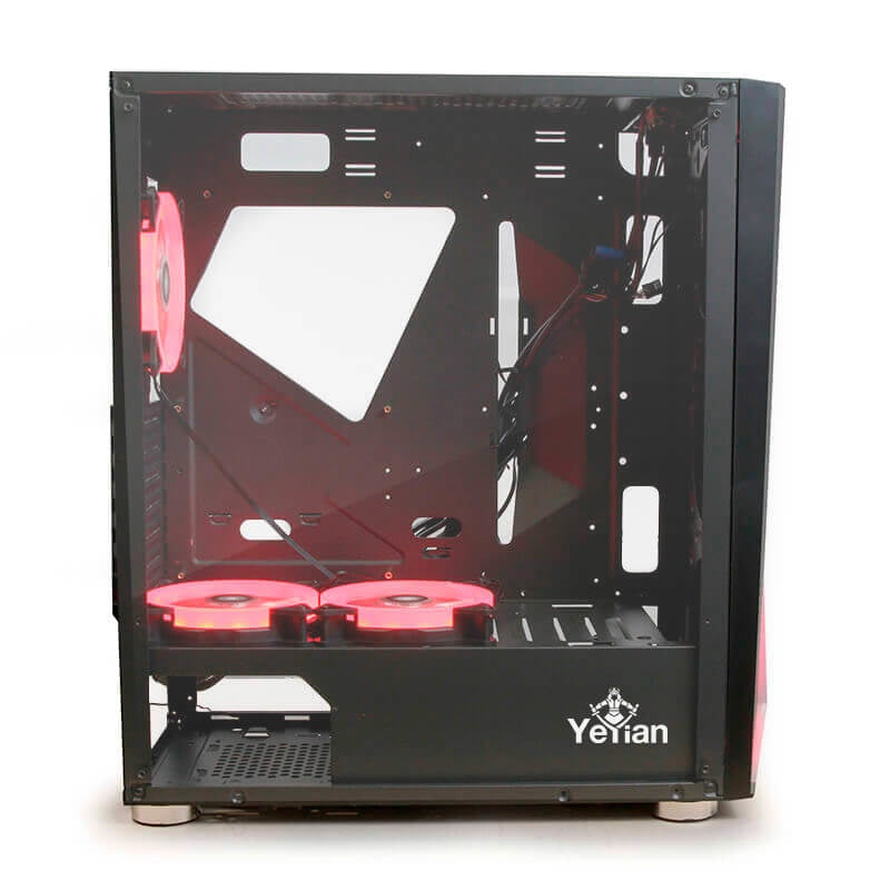 Gabinete Yeyian (Yga-68809) Armageddon 2200 Atxrgb Cristal Templado Sin Fuente Negro