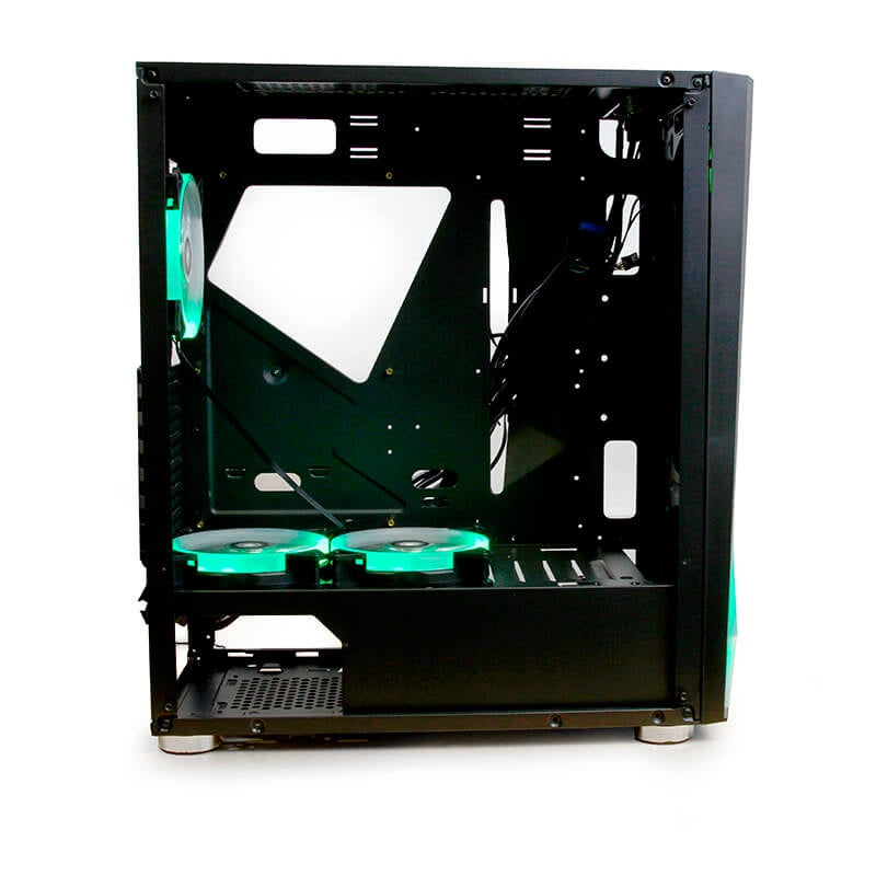 Gabinete Yeyian (Yga-68809) Armageddon 2200 Atxrgb Cristal Templado Sin Fuente Negro