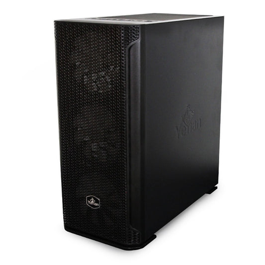 Gabinete Yeyian (Ygh-49703) Hollow Serie 2500,Micro Atx,3*Fan 120Mm Argb,Malla Frontal,Ngo,S/Fuente
