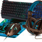Kit Gaming 4 En 1 Necnon (Ngc-Pegasus-Az) Tecladocompleto,Diadema,Mousepad,Mouse 1000Dpi,Azul