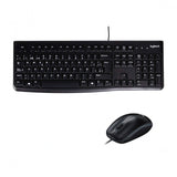 Kit De Teclado Y Mouse Logitech Mk120, Alámbrico, Usb, Negro (Español)