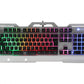 Kit Teclado Y Mouse Gamer Naceb (Na-0911) Cyborg,Multimedia,Metalico,Retroiluminado,4 Colores