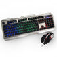 Kit Teclado Y Mouse Gamer Naceb (Na-0911) Cyborg,Multimedia,Metalico,Retroiluminado,4 Colores