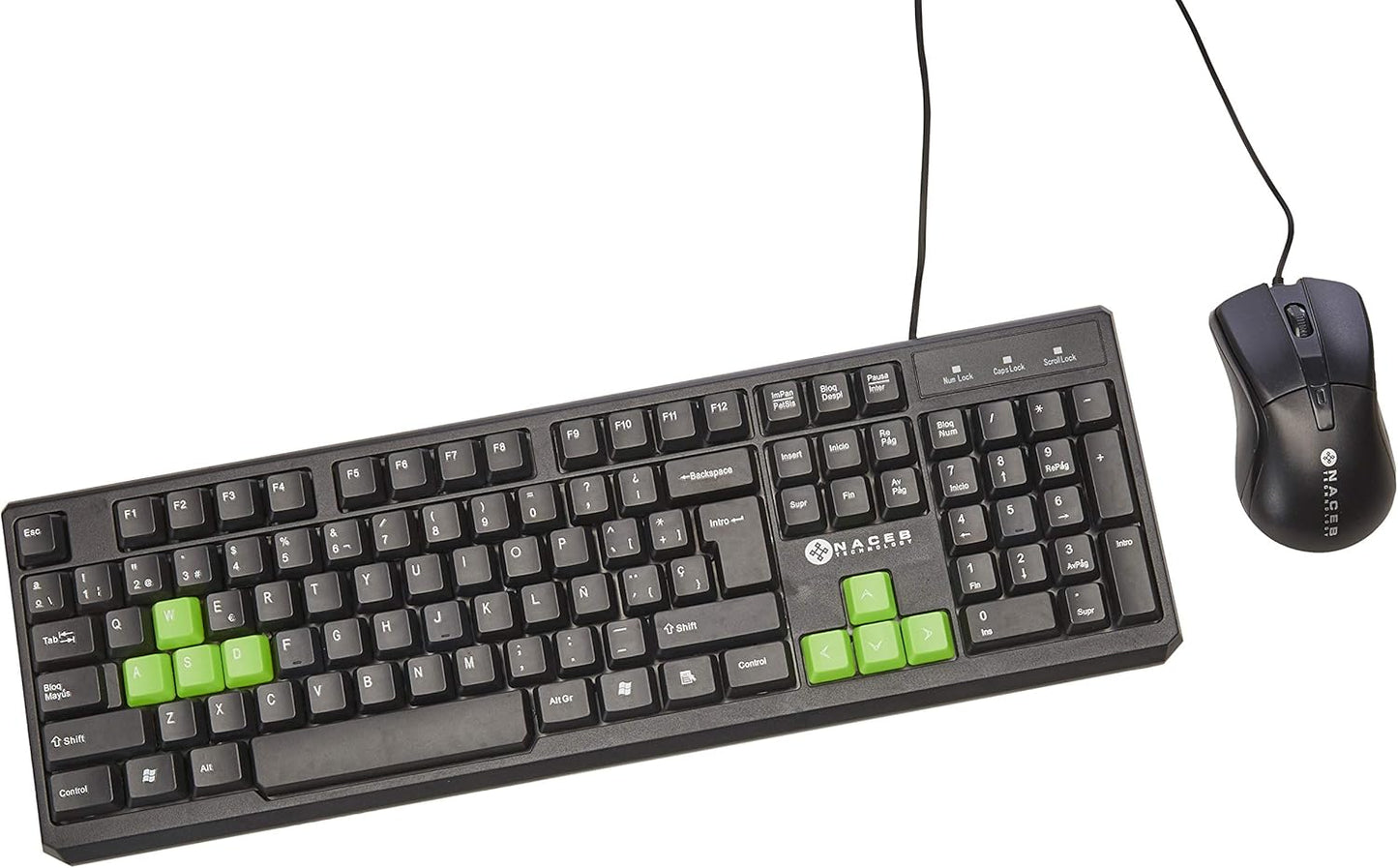 Kit Teclado Y Mouse Naceb (Na-457) Usb,Resistenteal Agua,Negro