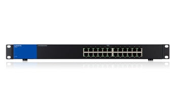 Switch Linksys Gigabit Ethernet Lgs124, 24 Puertos 10/100/1000Mbps, 8000 Entradas - No Administrable