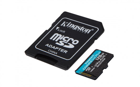 Micro Sdxc Kingston (Sdcg3/128Gb) Canvas Go Plus,128Gb Uhs-I, Clase10, C/Adaptador