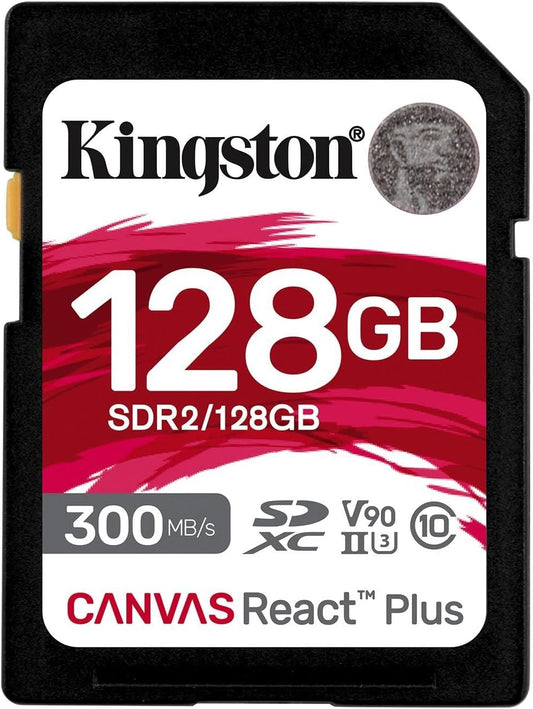 Memoria Sd Sdxc Kingston (Sdr2/128Gb) Canvas React Plus, 128Gb, Uhs-Ii, Clase10