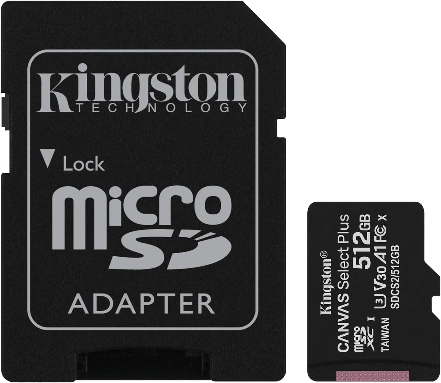 Micro Sdxc Kingston (Sdcs2/512Gb) Canvas Select Plus 512Gb Uhs-I, Clase10 C/Adaptador