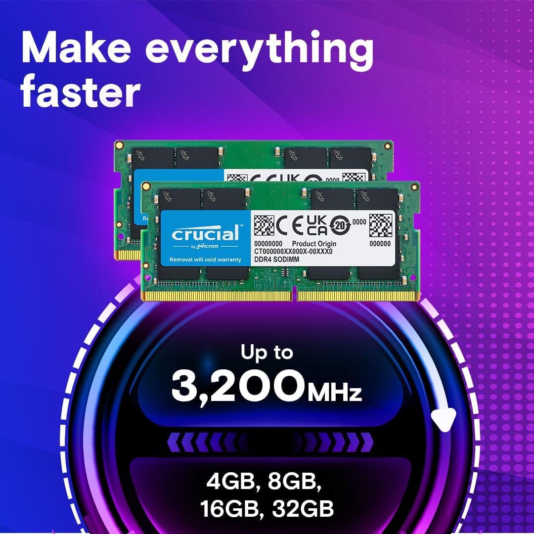 Memoria Sodimm Ddr4 Crucial (Ct8G4Sfra32A) 8Gb 3200Mhz Cl22
