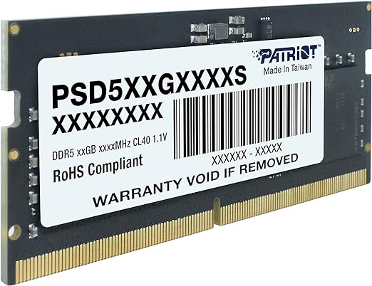 Memoria Sodimm Ddr5 Patriot (Psd516G480081S) Signature 16Gb (1X16Gb) 4800Mhz Cl40