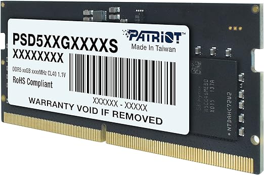 Memoria Sodimm Ddr5 Patriot (Psd516G480081S) Signature 16Gb (1X16Gb) 4800Mhz Cl40
